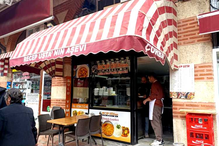 Recep Usta restaurant exterior in Kaleiçi, Edirne, near Kervansaray Hotel
