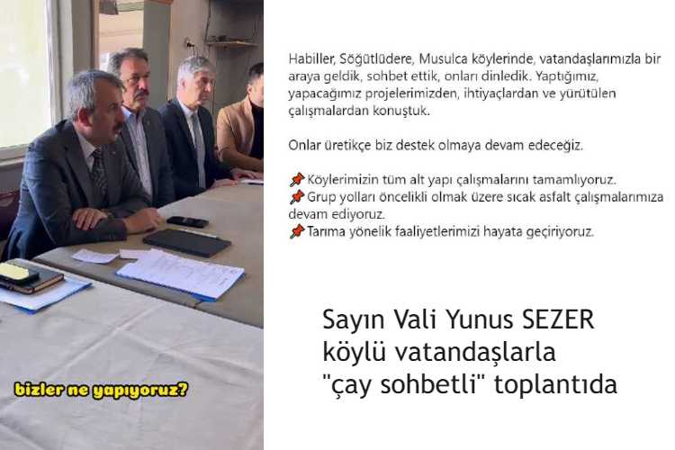 Vali Sezer köy toplantısı