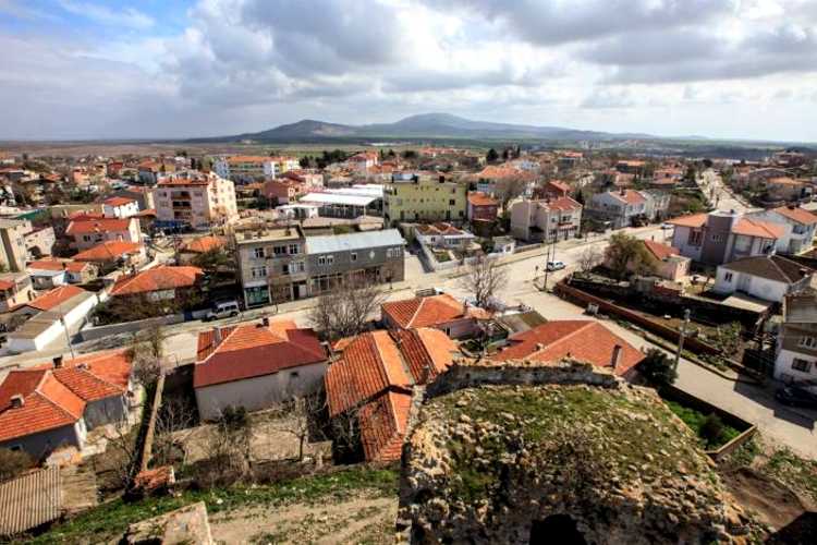 Bird’s-eye view of Enez, a coastal district of Edirne near the Saros Gulf