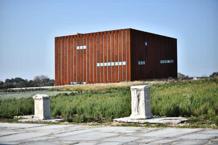 Troy Museum building with artifacts, Çanakkale, Turkey