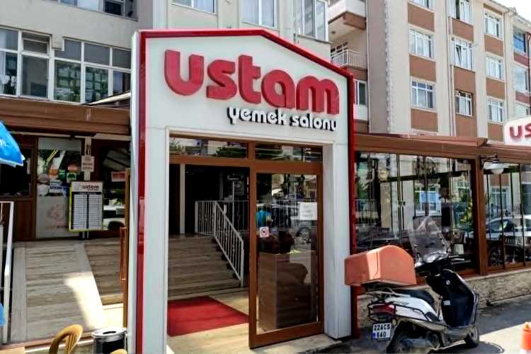 Exterior facade of Ustam Restaurant in Edirne near Margi Shopping Center