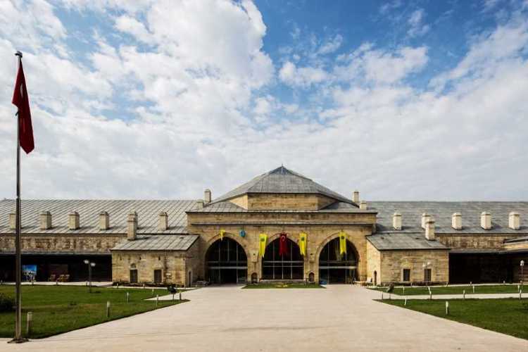 Ekmekçizade Ahmet Pasha Caravanserai facade in Edirne