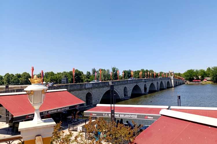 View of the Maritsa River from the Protocol Building in Edirne