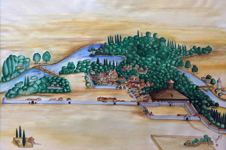 Painting of Edirne Palace, Turkey