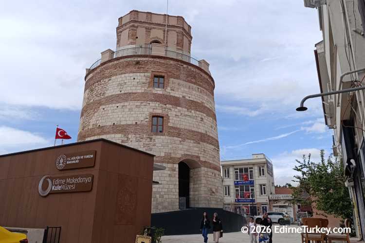 Makedonya Tower in Edirne, a surviving section of the ancient city walls